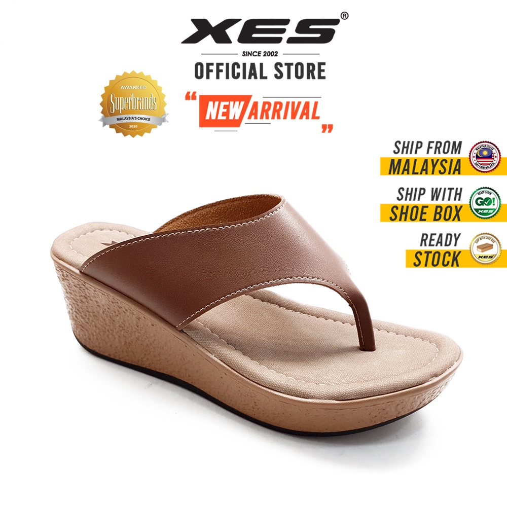 XES Ladies BSLM61002 Casual Wedges Sandal (Milo, Navy)