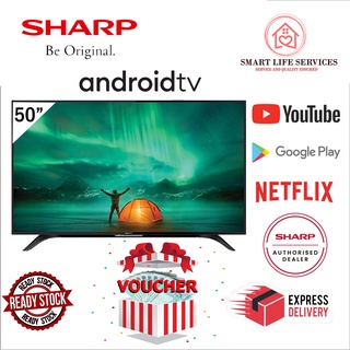 【RM1949 1 WEEK PROMO】Sharp 50” Full HD Android TV 2TC50BG1X 50 inch tv smart tv WITH DVB-T2 LED