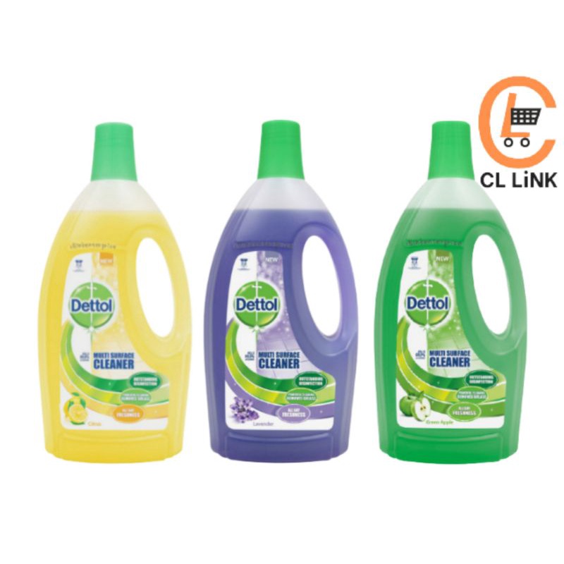 Dettol Multi Surface Cleaner Disinfection Floor Cleaners 1500ml Citrus Lavender Green Apple Shopee Malaysia