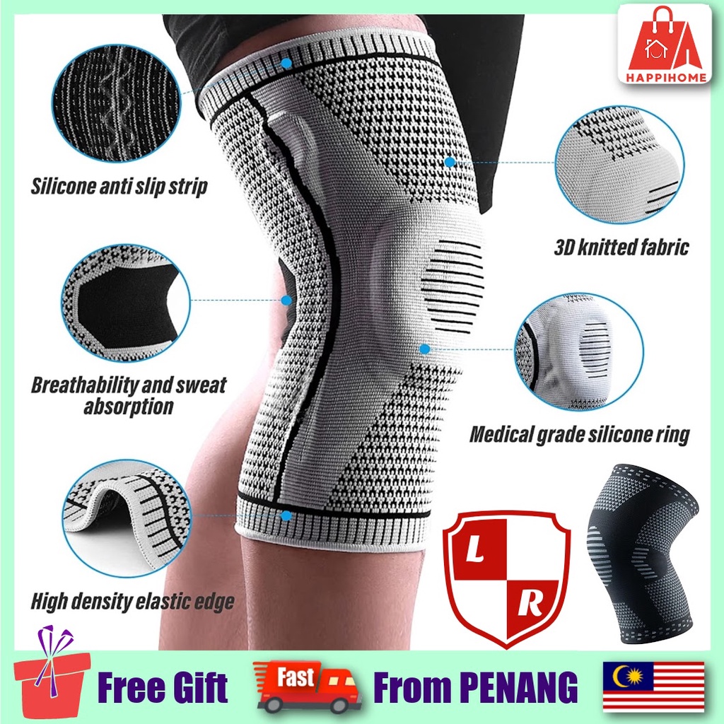 1pcs Silicone Knee Brace Support Ligament Compression Sleeve Gel Spring Support Knee Guard Exercise Fitness Knee Patella