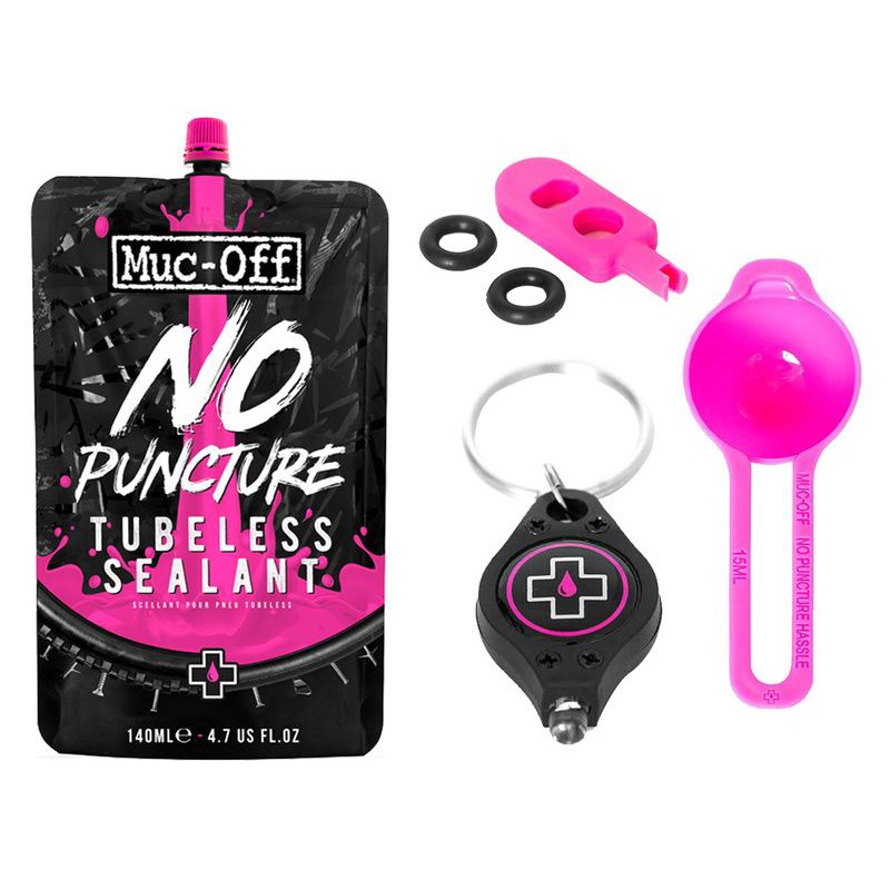 MUC-OFF NO PUNCTURE HASSLE TUBELESS SEALANT KIT MUC OFF BICYCLE 140ML |  Shopee Malaysia