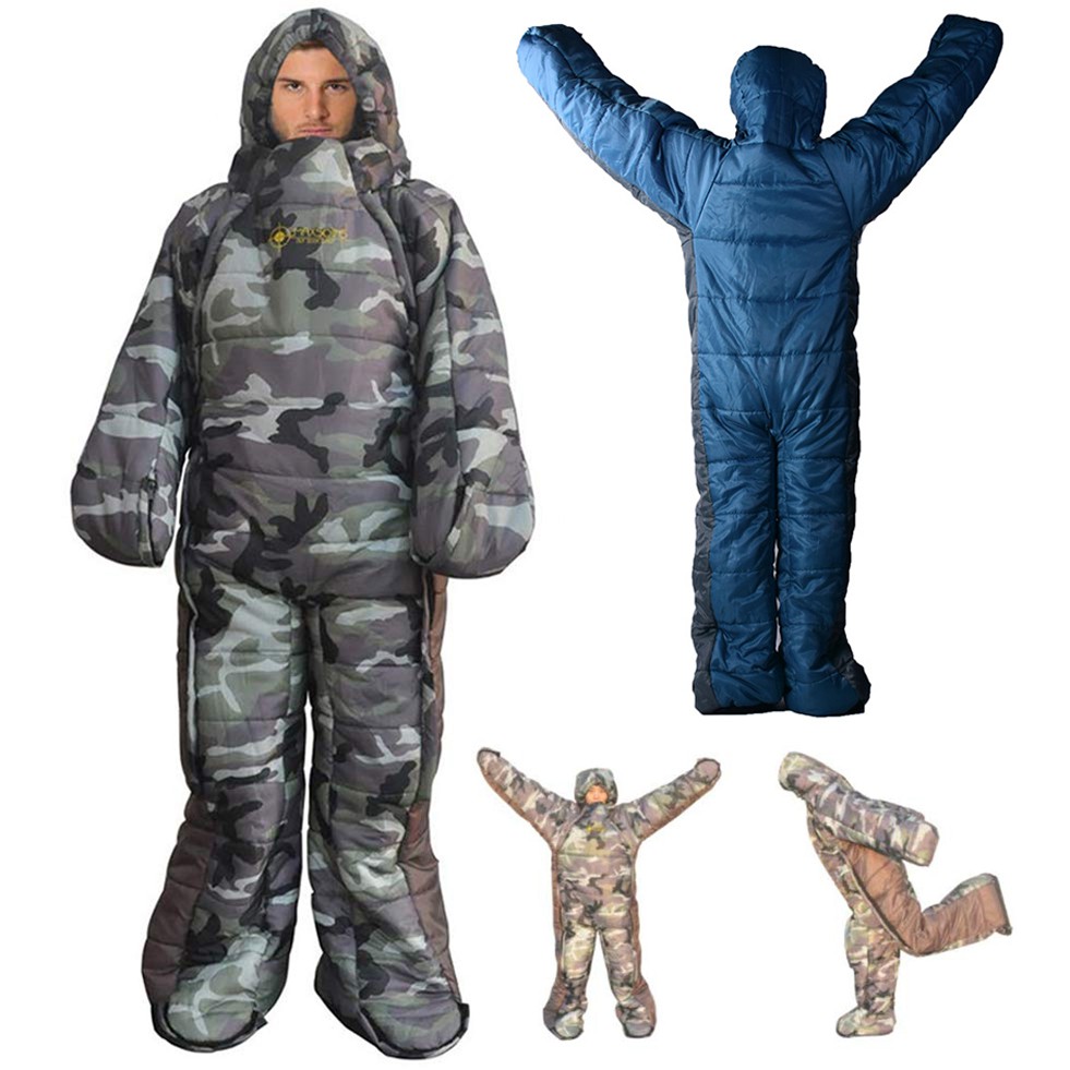 Full Body Wearable Sleeping Bag Adult Walker Suit Sleep Office Outdoor Camping Home Waterproof 210t Shopee Malaysia