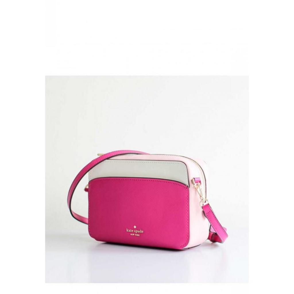Kate Spade Lauryn Camera Bag color block pink multi | Shopee Malaysia