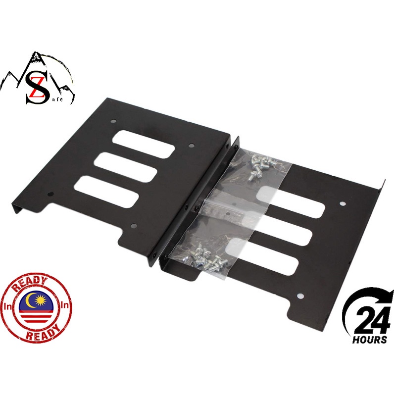 Ssd Bracket Hard Disk Bracket Size 2 5 To Size 3 5 Ssd Hdd Holder Metal Mounting Adapter Bracket For Desktop Or Server Shopee Malaysia
