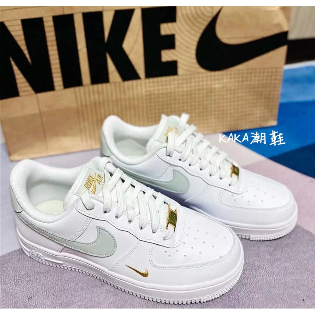 nike air force 1 low white green gold