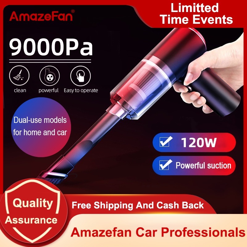 Amazefan 9000pa Car Vacuum Portable Vacuum Cleaner Rechargeable