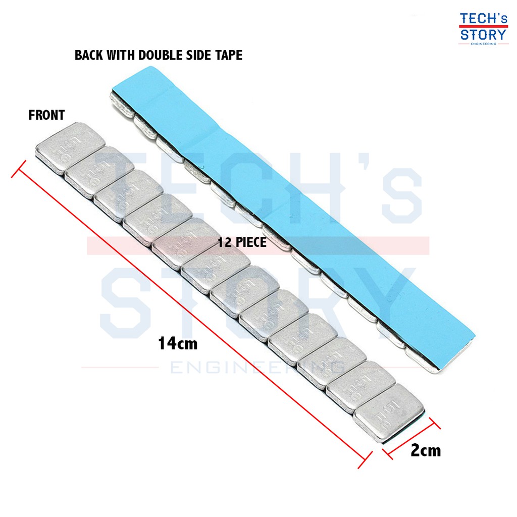 Balance Weights 60g 5gx12 Stick Motor Car Wheel Tyre Tire Balance Weights Shopee Malaysia
