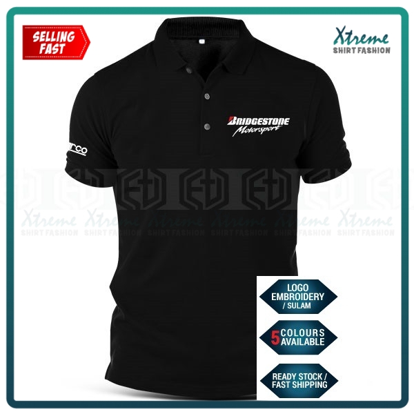 Polo T Shirt Sulam Sparco Bridgestone Motorsport Helmet ...