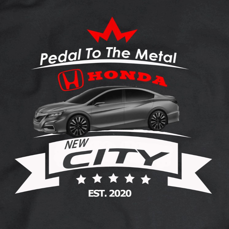 HONDA CITY CAR CLUB LOGO UNISEX GRAPHIC T-SHIRT | Shopee Malaysia