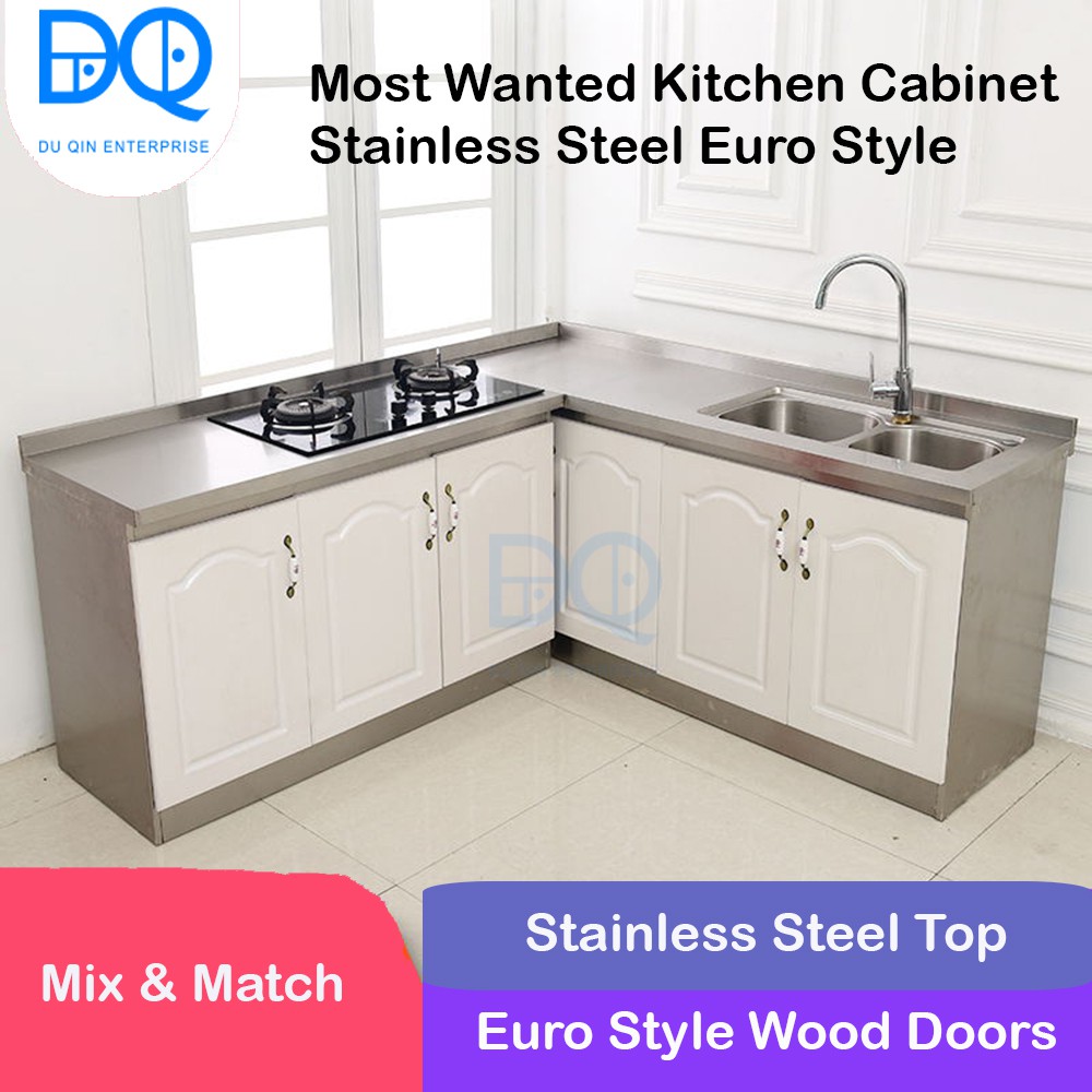 Most Wanted Stainless Steel Kitchen Cabinet Euro Style Shopee Malaysia