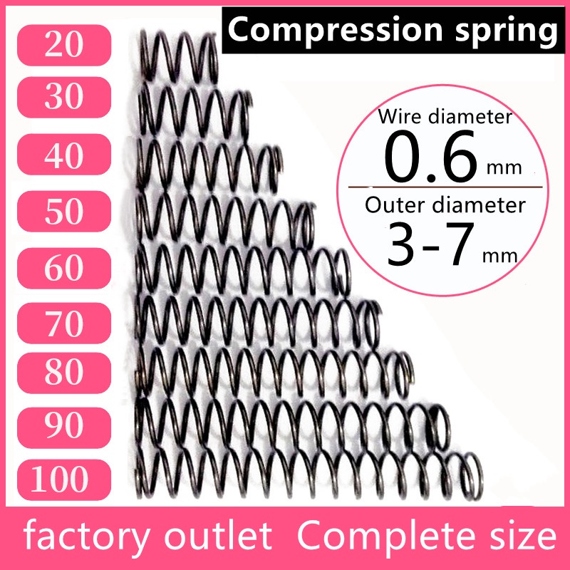 5PCS Compressed Springs, Wire Diameter 0.7mm, Outer Lebanon