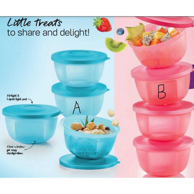 Tupperware Small Round Container 80ml /150ml ( 2pc/4pc)