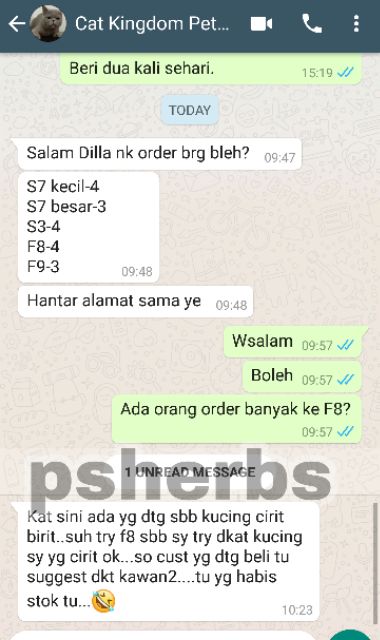 PS HERBS HQ Ubat Cirit-birit Kucing Spray F8  Shopee Malaysia