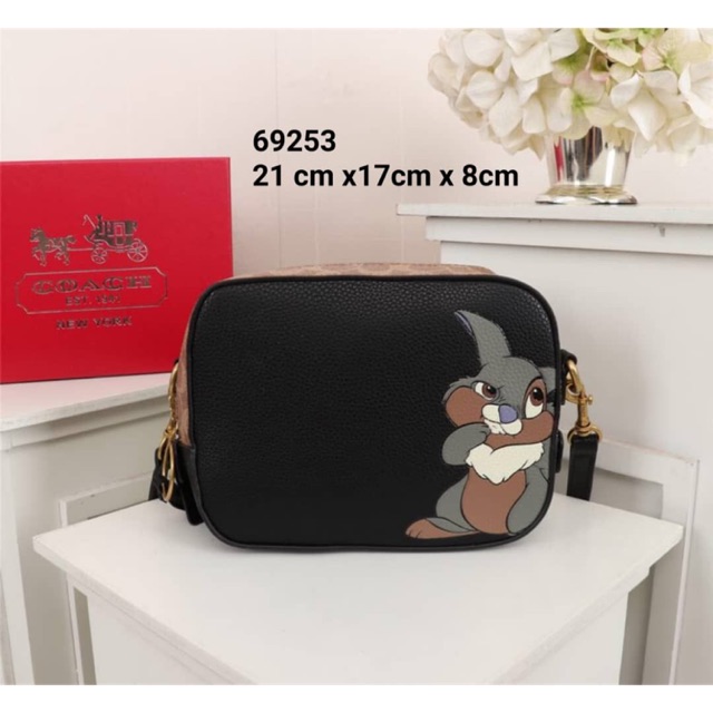 disney x coach camera bag with thumper