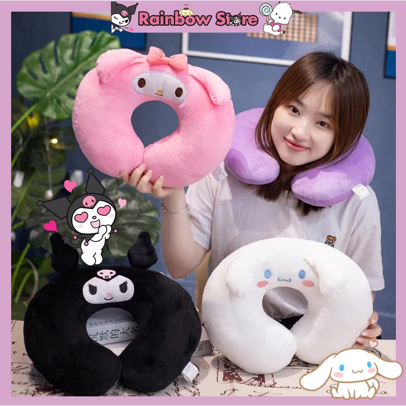 Japanese Cute Big-Eared Dog Melody Kuromi Boys Girls U Pillow Travel ...