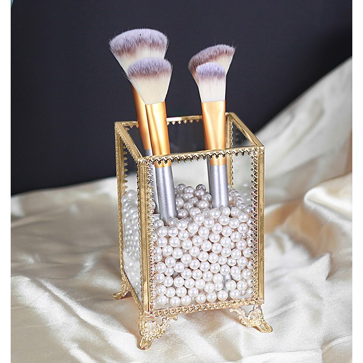 PREMIUM QUALITY Nordic Scandinavian Luxury Gold Glass Acrylic Makeup