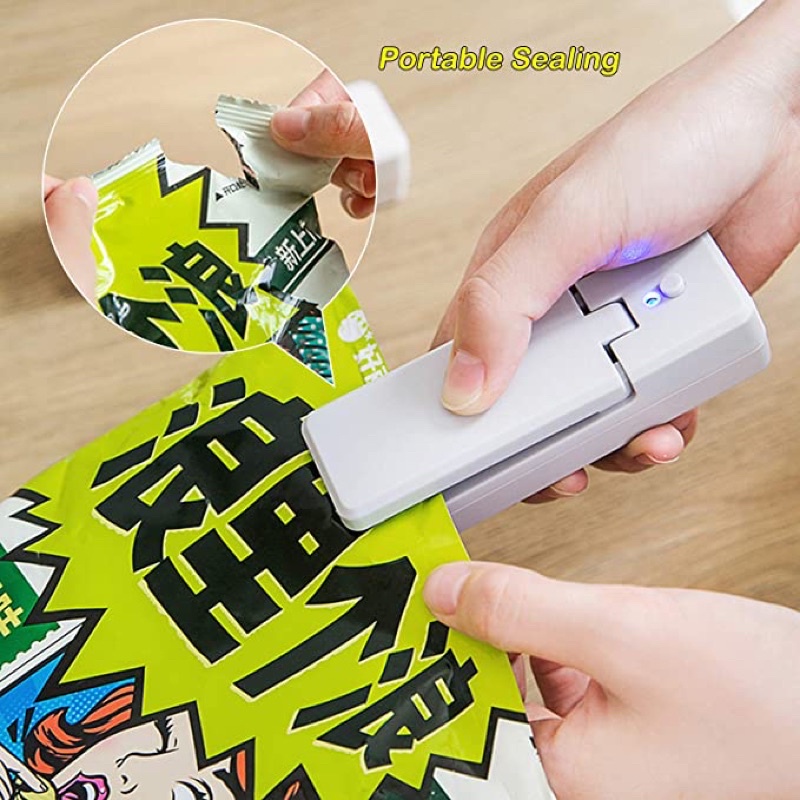 Mini Bag Sealer 2 in 1 Portable Rechargeable Handheld Vacuum Heat