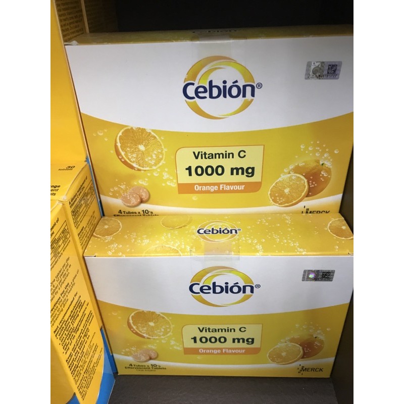 Cebion Vitamin C Effervescent Tablets 1000mg 1 Tubes 8 Tubes Orange Flavour Kelebihan Cebion Vit C Exp 05 22 Shopee Malaysia