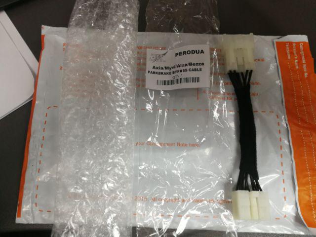 Perodua Myvi Alza Bezza Axia Parkbrake bypass cable / TV 