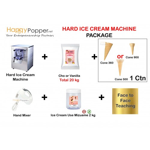 Happypopper Business Package Hard Ice Cream Machine Frozen Fruit Ice Cream Maker 6L 商用硬冰淇淋机配套 + 原料