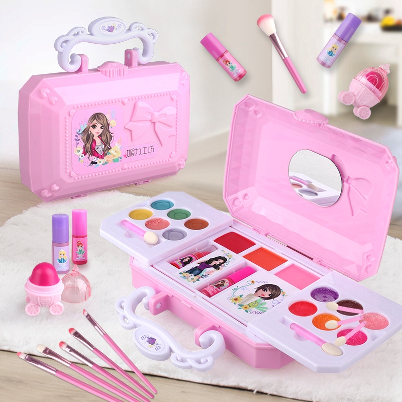 Kids Pretend Play Kid Make Up Toys Simulation Safe Non-toxic Beauty ...