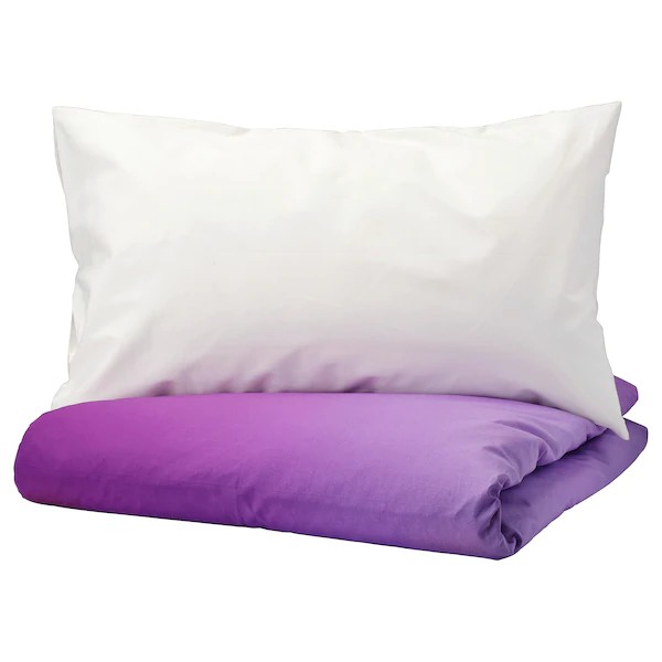 Ikea Strandtrift Quilt Cover And 4 Pillowcases Lilac White