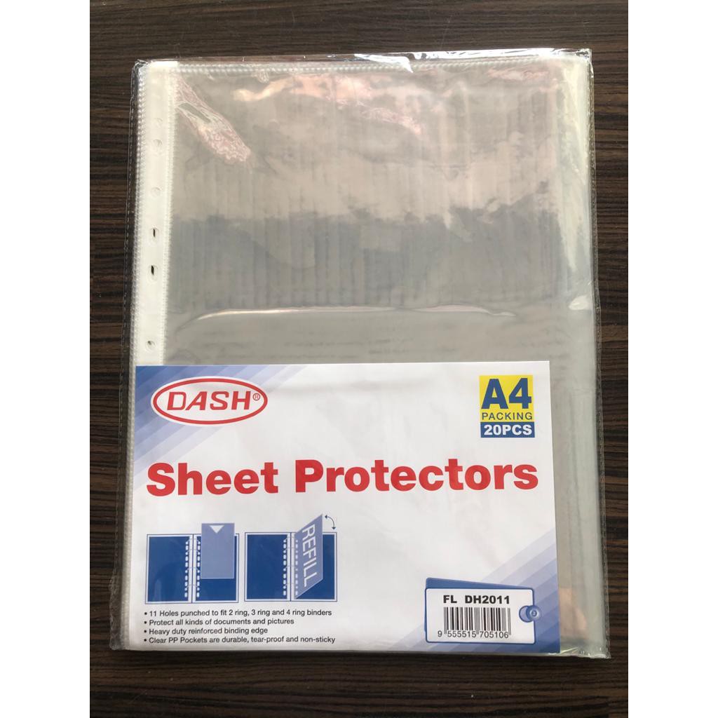 Dash A4 Sheet Protector - Thick ( 20 Sheets ) 