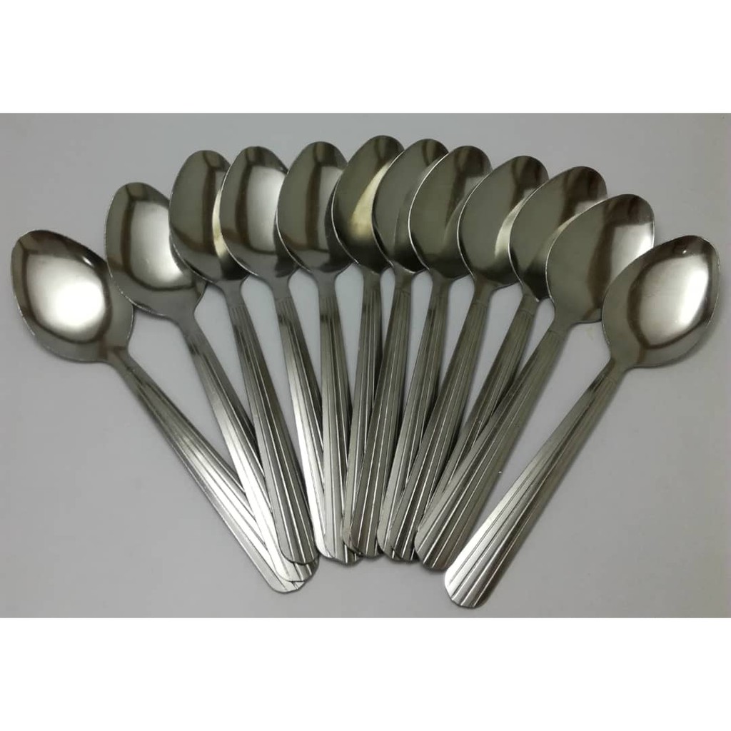 Stainless Steel Fork and Spoon Cutlery 12pcs Sudu dan ...