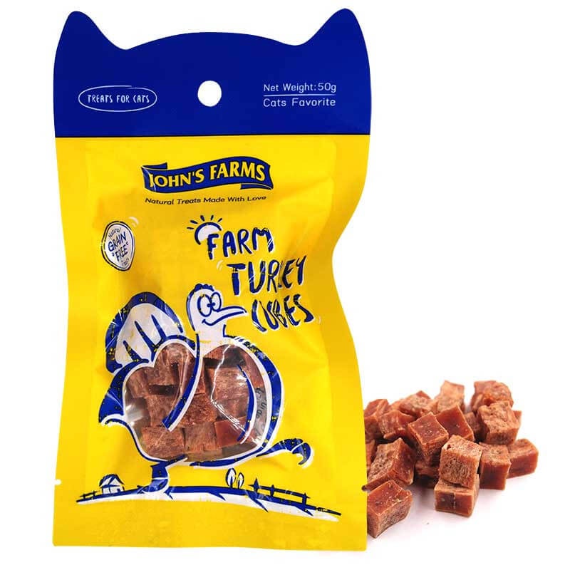 JOHN S FARMS (CAT) FARM TURKEY CUBES (GRAIN FREE) 50g