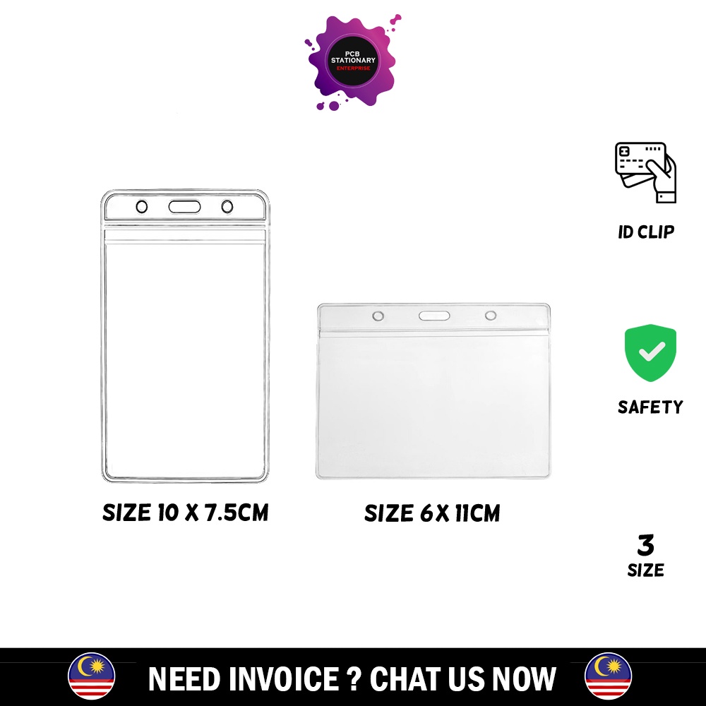PVC Name Badge Hoder ID Holder Name Holder ID Badge Shopee Malaysia