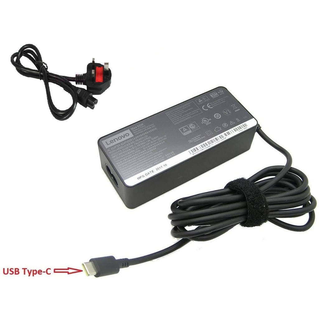 LENOVO 20V 3.25A,15V 3A, 9V 2A, 5V 2A 65W USB TYPE-C ThinkPad 11E T470 X570 Yoga 720-13IKB ADLX65CLGC2A LAPTOP CHARGER