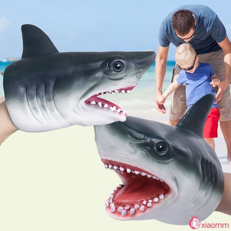 plastic shark puppet