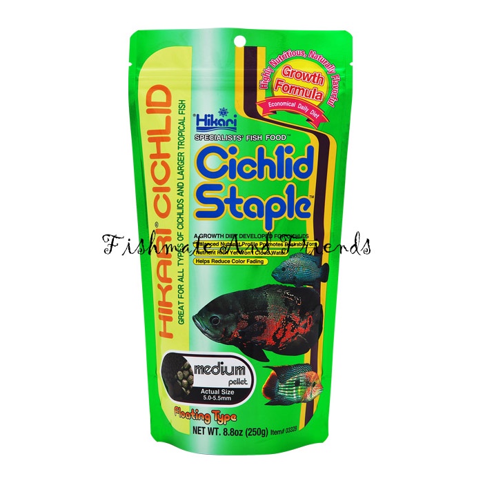 Hikari Cichlid Staple Medium Pellet 250g/Fish Food/Makanan Ikan