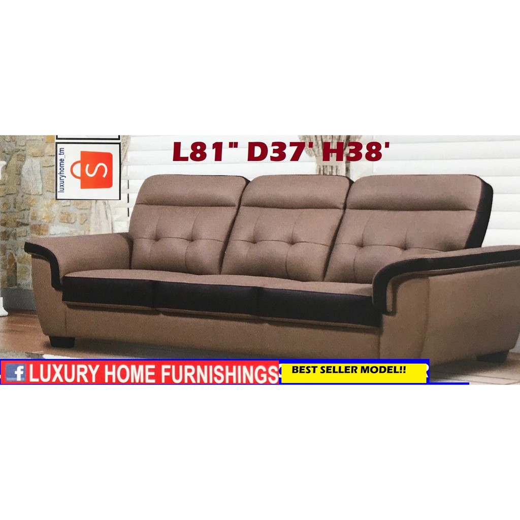 3 Seater Sofa Casa Leather Color Could Choose Same Price Rm 2 489 35 Off Shopee Malaysia