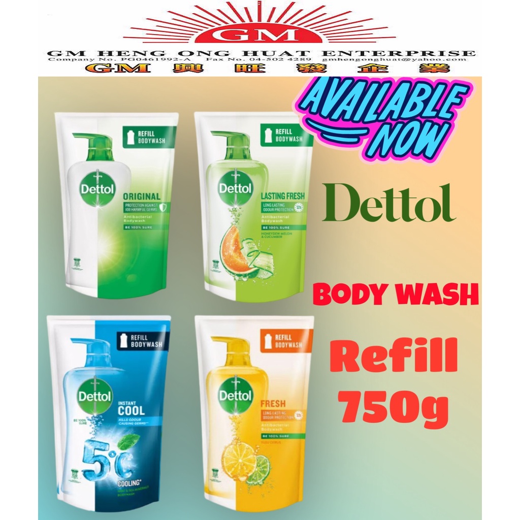 DETTOL BODY WASH REFILL PACK 750g Shopee Malaysia