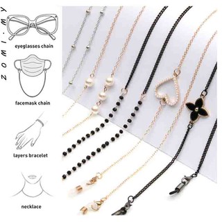 [ZOMI] Sunglasses Chain Eyeglasses Chain Neck Straps Lanyards Pearl Mask Chains Anti-lost Fashion Eyewear Jewelry Face Mask Necklace For Women