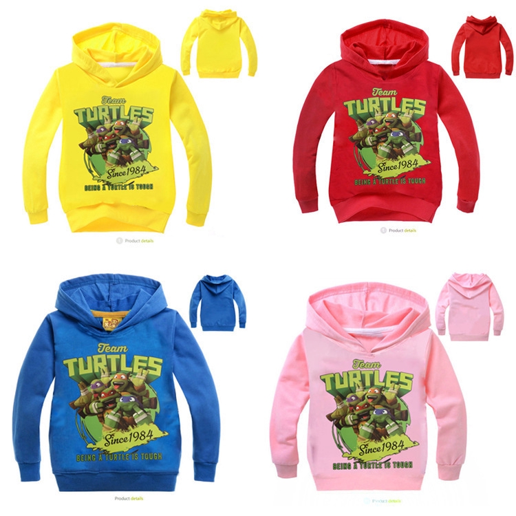 Boys Girls Ninja Turtle Ninja Turtle Ninja Turtles Tutle Children S Cartoon Cotton Hooded Shopee Malaysia - team turtle shirt the turtle group shirt roblox