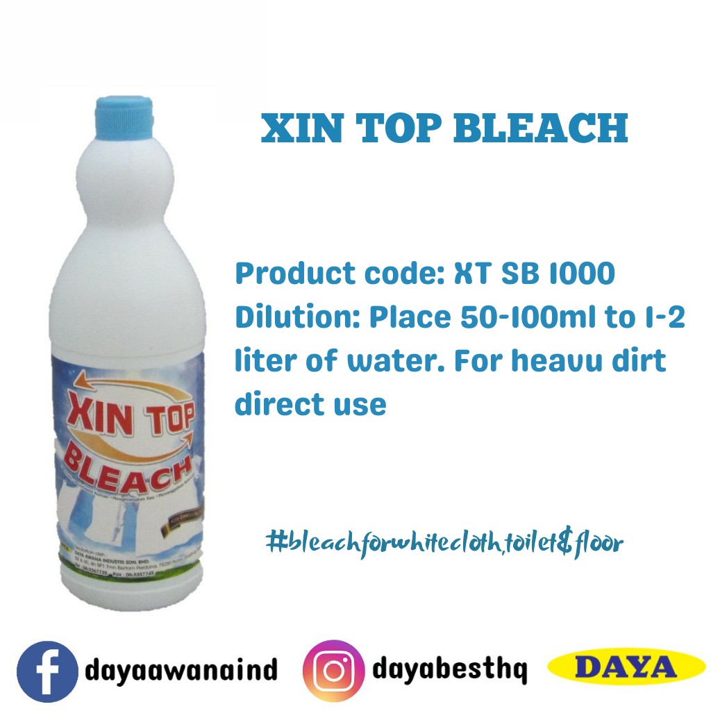 Xin Top Bleach 1 Litre Shopee Malaysia