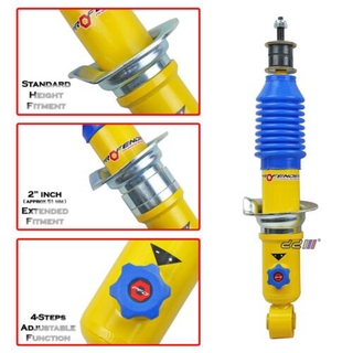 Profender 4 Step Adjustable Gas Shock Absorber For Nissan Navara D40 ...