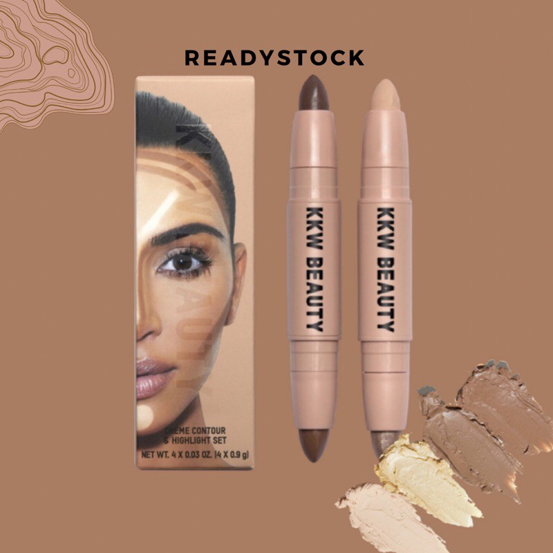 Readystock KKW Beauty Creme Contour & Highlights set in Light