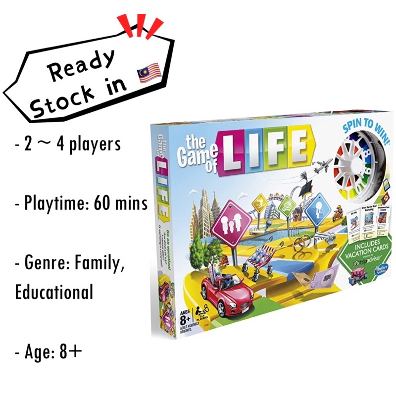 [Ready Stock] THE GAME OF LIFE Board Game family kid children