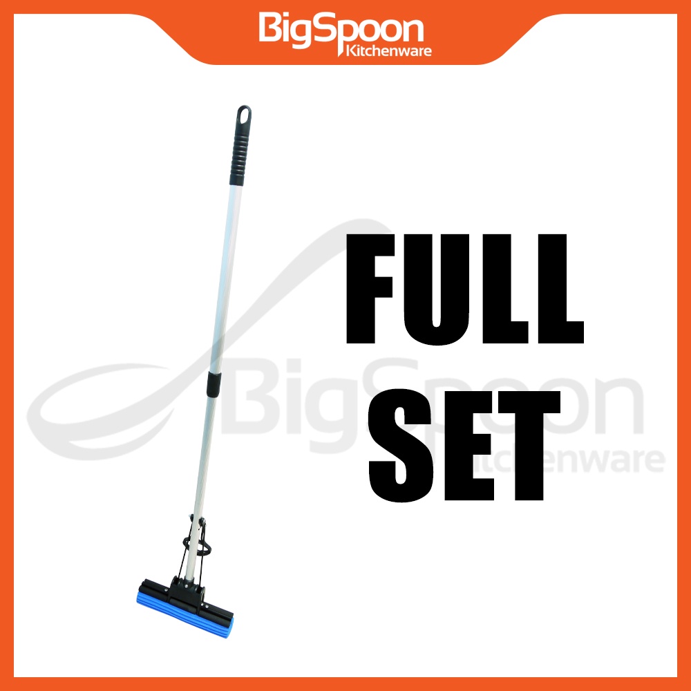BIGSPOON Extendable Floor Cleaning Mop PVA Sponge Mop Aluminium Handle Super Absorbent [UB108]