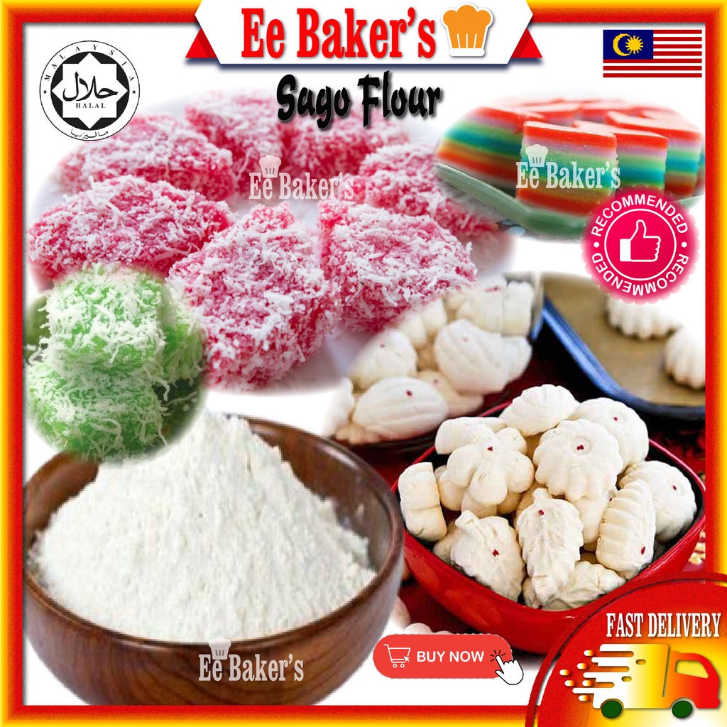 Sago Flour Sago Starch Tepung Sagu baking ingredients kuih-muih biscuit 沙谷粉 100G 300g 500g