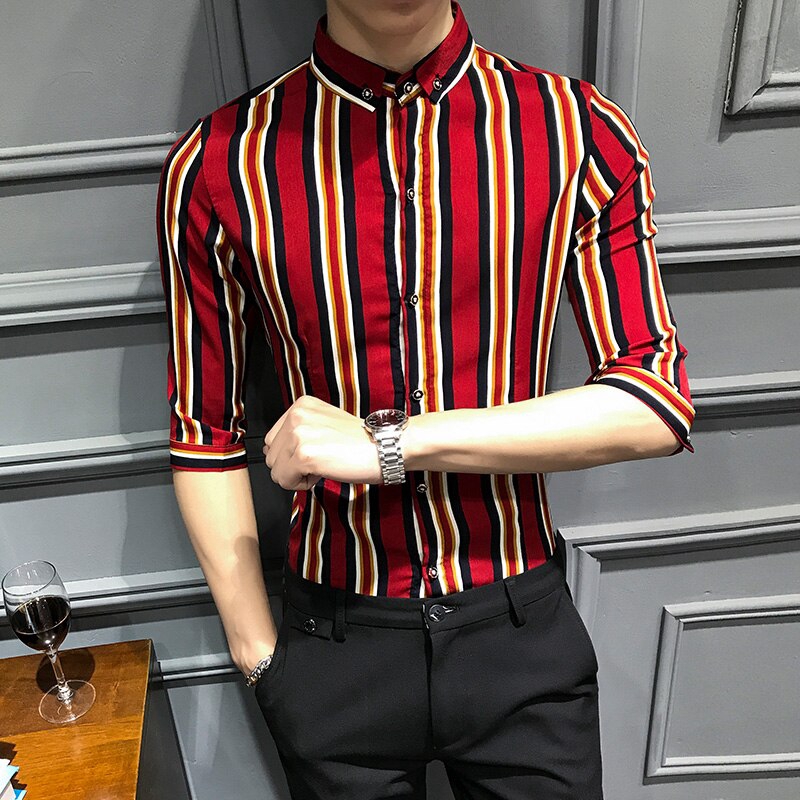 mens slim fit half sleeve shirts