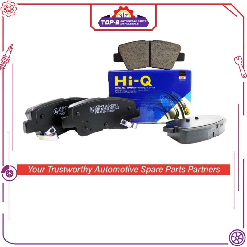 Sangsin Hi-Q Rear Brake Pad Set (Left & Right) for Kia K3, K5, Rio ...