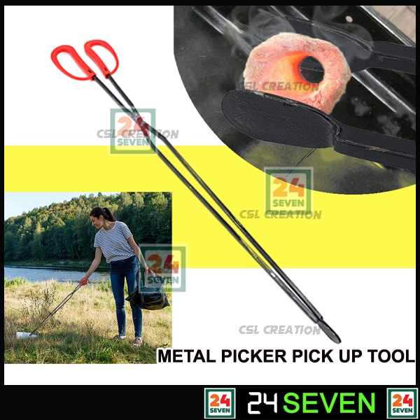 Metal Picker Pick Up Tool Trash Picker Garbage Picker Barbecue Tongs