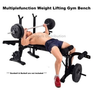 XL MUSCLE88 Bench Press Rack with Pulley System- Chest Flyes + Leg Ext