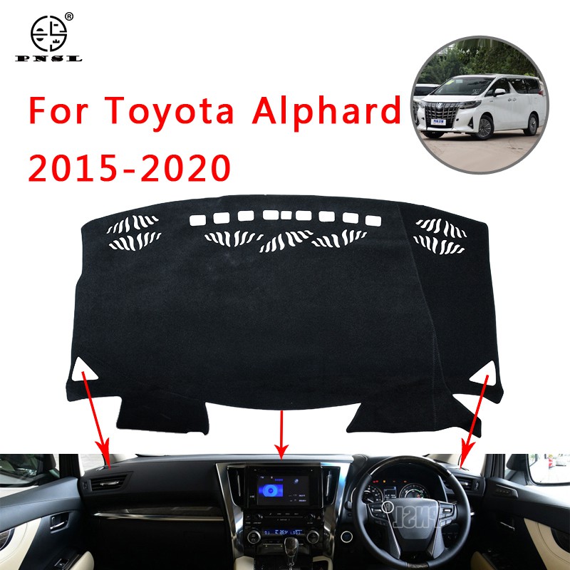 Pnsl Car Dashboard Cover Dash Mat Dash Pad Carpet For Toyota Alphard 2015 2020 Sun Protection Anti Slip Anti Uv Shopee Malaysia