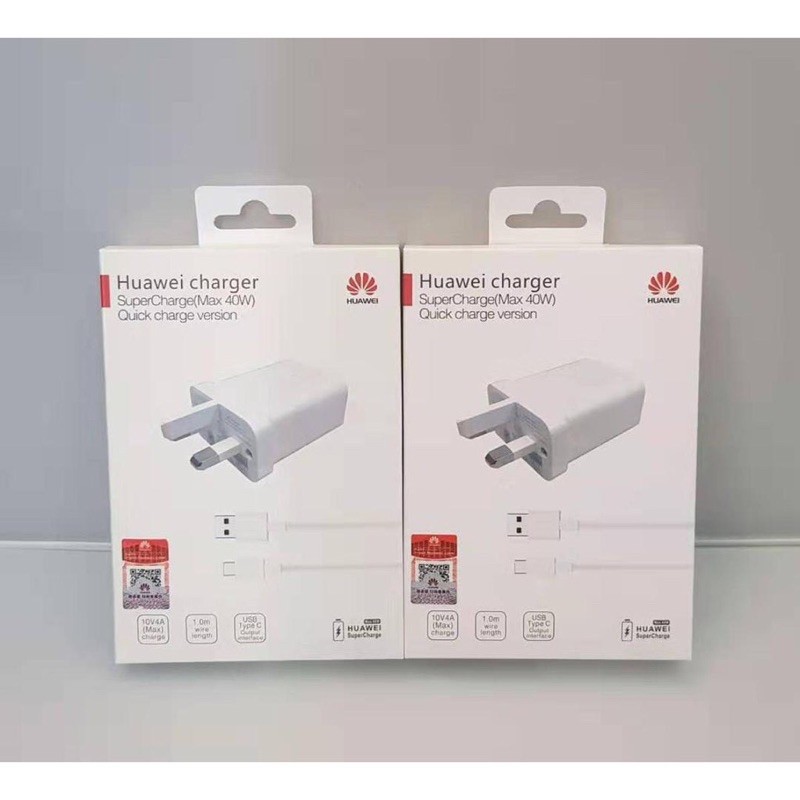 Original HUAWEI SuperCharge Fast Charger UK Plug 5A Type C Cable. Shopee Malaysia