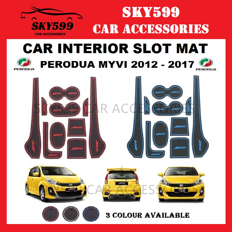 Perodua Myvi 2012-2017 Interior Slot Mat Storage Tank Mat 